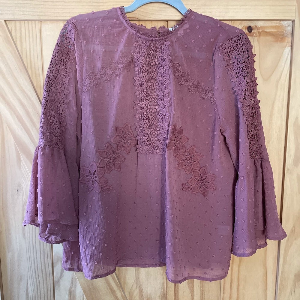 Mauve Detailed Blouse- Worn Once